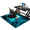 Tkuhknag Gaming Tappeto Sedia - Tappeto salvapavimento - Tappeto Protettivo Sottosedia - Protezione Parquet e Pavimenti Duri - Tappetino per Sedia da Ufficio - Ufficio protettore del pavimento 100 x 120 cm