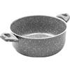 Zanetti - Pietra Rara, Casseruola Antiaderente in Alluminio Effetto Pietra, Maniglie Soft Touch, Diametro 24 cm, Made in Italy