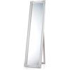 Baroni Home Montemaggi Specchio da Terra con inclinazione Regolabile in Legno Bianco Opaco 40X4X160 cm