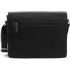 WILD LIFE Borsa messenger in pelle da caccia, per uomo e donna, di colore nero, con bottone automatico magnetico e cerniera, 37 x 28 x 10 cm