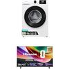 Hisense Lavatrice Slim WF1G6021BW 6 kg, Classe B, Motore Inverter + Smart TV 32 HD Ready 32E4ST