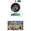 Hisense Lavatrice Slim WF1I7022BWJ 7 kg, 1200 rpm, Motore Inverter, Classe A + Smart TV QLED 43 4K Deco TV 43S5Q