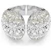 Swarovski Sublima Anello da cocktail da donna, placcato al rodio, taglio rotondo, taglia 52, bianco, One Size