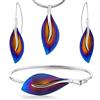 LillyMarie Stiloso Set Di Gioielli Femminili Con Pendenti A Foglia Dai Colori Sorprendenti