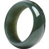 Oligage Anello in giadeite con giada, taglia 12, unisex, stile tradizionale cinese, occasione di matrimonio