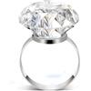 Sewroro Grande anello di diamante finto, gigante finto anello di fidanzamento per matrimoni, anniversari e forniture per feste, 2. 140 x 3,5 x 1,190 x 1,69 cm