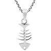 AeraVida Collana con ciondolo a forma di lisca di pesce, in argento Sterling 925