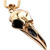 Generic Collana con corvo in argento sterling 925 per uomo e donna, corvo punk rock - pendente con testa di uccello, gioielli con ciondoli a forma di animale Halloween Natale