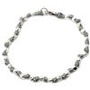 Spadarella Gioielli Spadarella spadino bracciale con pepite in argento 925 di diametro 4mm e cotone nautico grigio chiaro.Fatto a mano.Unisex.Lunghezza 17 cm.