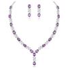 Clearine Donna Parure Gioielli-Collana Orecchini Elegante Delicato Zirconia cubica Infinito Y-Forma Collana Ciondolare Set