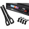 Abiyou 2 Pezzi Riempitivo per Sedili Auto Universale, Seggiolino Auto Gap Filler Pad, Riempitivi per Sedile Auto,Car Seat Gap Filler Invia Ganci Poggiatesta Auto,per Fessure del Sedile Anteriore(Nero)