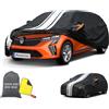 Cowtcver Telo Copriauto da Esterno Compatibile con Renault Clio 1990-2026, Telo Copertura Impermeabile Anti-UV Anti Vento Antipolvere, Telo Copri con Cerniera e in Cotone.