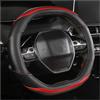 Generico Coprivolante Sterzo Per Peugeot 3008 4008 5008 Coprivolante Per Auto In Fibra Di Carbonio + Pelle PU Accessori Per Auto Interni Coche(Rosso)