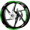 Pimastickerslab Set Completo Adesivi Strisce Cerchi Ruote Moto 17 Pollici Tricolore Bandiera Italia Filetto Cerchioni Gomme Race Sport Stickers Strips Universale RT0018 (069 Verde Fluo)
