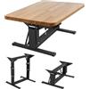 HEYOUTH Gamba del Tavolo Regolabile per Camper - Supporto Tavolo Pieghevole e Regolabile in Altezza (30-70 cm) in Acciaio Robusto, Sostegno Che risparmia Spazio per Barca e Autobus (Black)