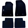 TSM Tappetini Auto compatibile con Alfa Giulietta (2010-2020) - Set 4 Pezzi in Moquette Premium, Logo in Corsivo o Cuciture e Logo Rossi, Antiscivolo con 2 Clip di Fissaggio, Made in Italy (Corsivo)