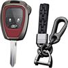 Ysbxitu Custodia per chiave dell'auto, adatta per Jeep Wrangler Compass Patriot Liberty Chrysler 300 PT Dodge JCUV Caliber Nitro Smart Cover per gli amanti dell'auto (rosso)