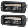 Generico 2x Faro da Lavoro a Incasso LED 17W 12V 24V Luce di Guida Anabbagliante/Diurna + Luce Stroboscopica E9 R112 R65 EMC R10 IP67 & IP69K per Auto Veicoli Fuoristrada Camion Veicoli Agricoli