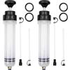 LITZEE 2 Pompe di Aspirazione Olio per Auto da 200 ml con 4 Tubi Corti per Cambio Olio e Olio del Cambio, Pompa di Aspirazione Olio Utensile Universale per Auto, Moto, Motori e Fluidi Idraulici (200cc, 2pcs)