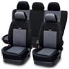 Rivextauto ZENIT PLUS Set Coprisedili Auto Universali 9 Pezzi in Poliestere - Anteriori e Posteriori con ZIP 40/60 60/40 + Poggiatesta - Airbag Laterale - Grigio - Design Italiano