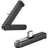 QIANRENON Supporto USB C da 240 W, connettore di ricarica 2 in 1, USB tipo C maschio a femmina, adattatore ad angolo 90°, portatile, pieghevole, 48 V5 A, 480 Mbps, per console di gioco, 2 pezzi