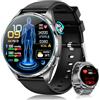 FOSMET Smartwatch Uomo, ECG/HRV/BMI/MET & Micro-Check-Up, Grigio antracite