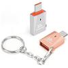 AIYEEN Adattatore da USB C a USB in lega di zinco aggiornato, confezione da 2, convertitore da tipo C maschio a USB femmina, adattatore OTG compatibile con Samsung Google Pixel (argento + oro rosa)