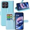 JIUNINE Cover a Libro in Pelle per Motorola Moto G37 / G47, Blu