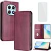 OUEAYIEN Cover per Redmi Note 15 5G/4G/Poco M8 5G Custodia a Libro con Vetro Bdx | Blocco RFID,Antiurto,Pelle Portafoglio Case,Porta Carte,Vintage Flip Custodia per Redmi Note15 PocoM8