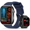 whraills Smartwatch Uomo con ECG, HRV, Pressione Sanguigna, 1,97 AMOLED, Blu