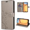 betterfon Custodia per Xiaomi Redmi 13C/Poco C65, in pelle PU, con funzione di supporto, scomparti per carte di credito, per Xiaomi Redmi 13C/Poco C65, colore grigio