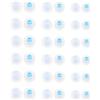 MenYiYDS 36 pezzi Ricambio Auricolari Earbud, Eartips di Ricambio Universali per Cuffie In-Ear(S/M/L) (Bianco con sfumature blu, 36 pezzi)