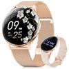 ESFOE Smartwatch Donna,Display AMOLED curvo 1,43, 7,9 mm ultrasottile,Orologio Smart Watch con Chiamate,2 Cinturini,Frequenza Cardiaca,IP68 Impermeabile Fitness Tracker Android iOS Oro Rosa