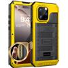 Beeasy Cover per iPhone 16 Pro Max IP68 Impermeabile Custodia Militare Antiurto Resistente 360° Metallo Armor Protezione Schermo Integrata Rugged Robusta Indistruttibile Subacquea Antipolvere Giallo