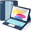 Nsyee Custodia retroilluminata con tastiera touchpad per iPad A16 11° 11/10° generazione 11