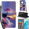PHINIENLAND Cover per Honor X9A 5G / Magic5 Lite custodia portafoglio Alberi | 3 scomparti carte, 1 tasca banconote, Chiusura magnetica, Supporto, Pelle PU flip cover per Honor Magic5 Lite