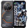 Blackview FORT 2 Rugged Smartphone Android 15, 24GB+128GB/2TB Telefono AI