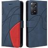 CXTcase Custodia Xiaomi Redmi Note 11 Pro,Flip Wallet Case Custodia, Cover per Redmi Note 11 Pro,Protettiva Caso in PU Pelle Portafoglio Custodia con Magnetica a Scatto per Redmi Note 11 Pro,Blu
