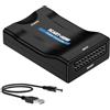 Wxuiqaz Adattatore da SCART a HDMI con USB, convertitore HDMI 1080p/720p, converte l'ingresso SCART analogico in uscita per TV, HDTV, proiettore, DVD, STB, VHS, Xbox, PS3, Blu-ray, mini plug and play