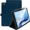 zZjoOoj Custodia Cover Compatibile con TABWEE T80 10.5 Pollici 2025 Tablet con 1 Pezzi Pellicola Vetro Temperat, Ultra Sottile,Custodia in Pelle PU Premium con Funzione Leggio Verticale,Marineblau