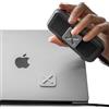 DELTAHUB HoldX - Supporto magnetico universale per telefono e dispositivi esterni, per computer portatili, scrivanie, forte supporto magnetico per SSD e dispositivi mobili (argento)