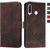 CXTcase Custodia Huawei P30 Lite, Flip Caso in PU Pelle Portafoglio Slot Schede Chiusura Magnetica Custodia con Funzione di Appoggio, Cover per Huawei P30 Lite, Marrone