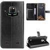 Generico Compatibile con Doogee S88 Plus / S88 Pro CUSTODIA cover STAND FLIP LIBRO magnetica GEL TPU silicone protezione portafoglio porta carte (Nero)