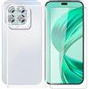 AQGG Custodia + Vetro Temperato per Honor X8b LLY-LX1, LLY-LX2, LLY-LX3 (6.7) Cover Case Transparent TPU Morbido Silicone Bumper - Protezioni per Lo Schermo - Clear