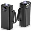 Bamkey Power Bank 27.000mAh con 4 Cavi Incorporati, Caricatore Portatile 22.5W Ricarica Rapida USB C per iPhone e Samsung, Batteria Esterna Potente per 7 Dispositi, Camping