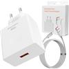 FinalCool 120W USB C Caricatore Caricabatterie per H-uawei H-onor con 1M 6A Cavo