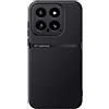Kepuch Cover per Xiaomi 14 - Custodia Case Piastra Metallica Incorporata Litchi Grano - Nero