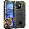 Beeasy Cover per iPhone 16 IP68 Impermeabile Custodia Militare Antiurto Resistente 360° Metallo Armor Protezione Schermo Integrata Rugged Robusta Indistruttibile Subacquea Antipolvere Mimetico