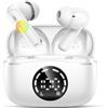 Nerunsa Cuffie Bluetooth 5.4 2026, 50 Ore di Autonomia - Cuffiette In Ear con 4 Mics ENC Cancellazione Rumore (Bianco)