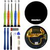 ERYNK Display LCD per Gar-min vivoactive 5 [con impronte digitali] [1,2 pollici] display LCD nero touch screen digitizer con set di attrezzi